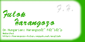 fulop harangozo business card